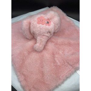 Infant Baby Girl Parents Choice Pink Elephant Plush Security Blanket Lovey Satin